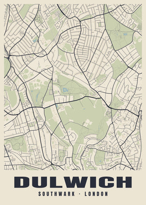 Dulwich Heritage Street Map Poster