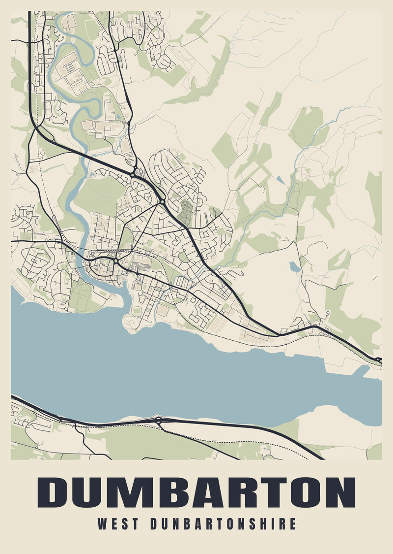 Dumbarton Street Map Poster