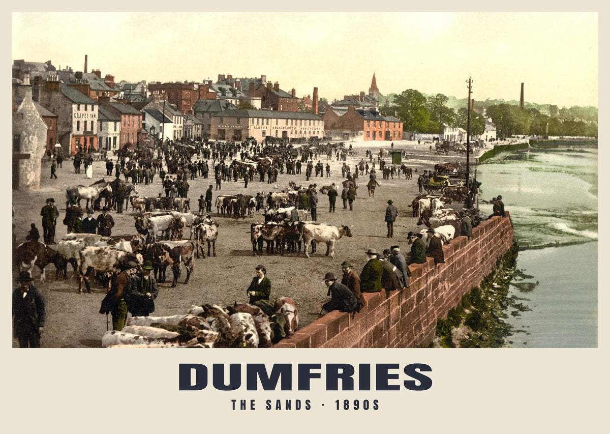 The Sands, Dumfries, 1890s heritage photograph