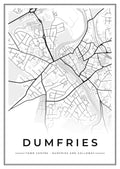 Street map poster of Dumfries town centre, Dumfries and Galloway