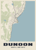 Street map poster of Dunoon, Argyll and Bute