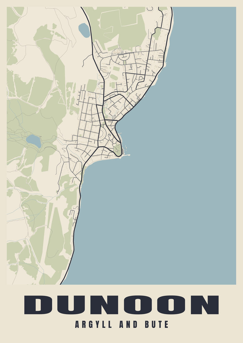 Dunoon Street Map Poster