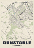 Street map poster of Dunstable, Bedfordshire