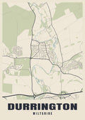 Street map poster of Durrington, Wiltshire