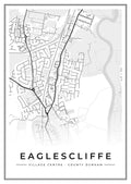 Street map poster of Eaglescliffe village centre, County Durham