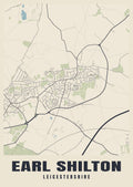 Street map poster of Earl Shilton, Leicestershire