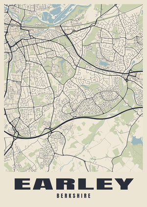 Earley Street Map Poster