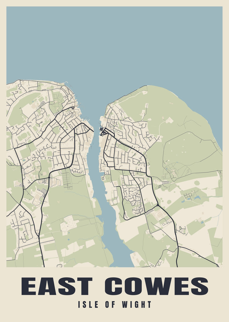 East Cowes Street Map Poster