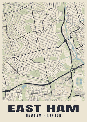 East Ham Heritage Street Map Poster