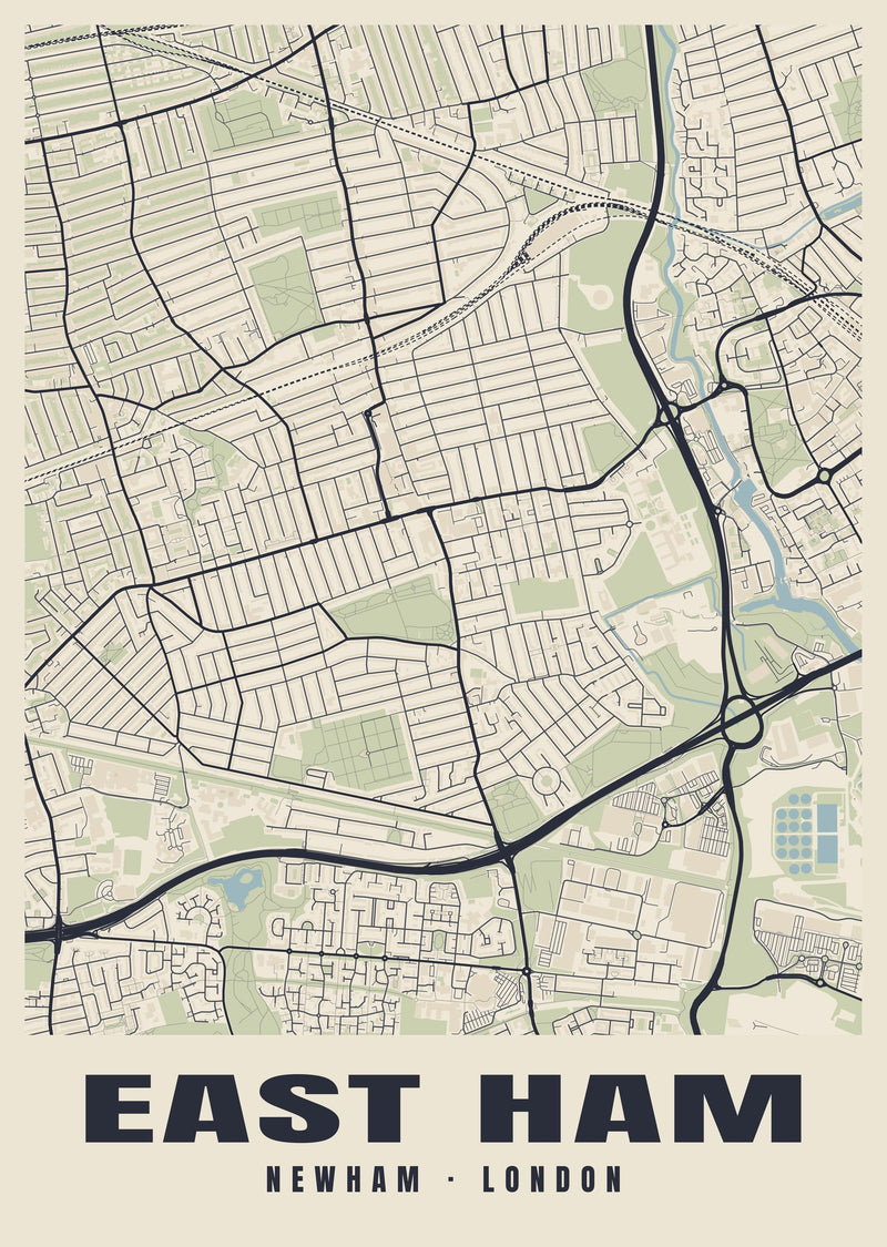 East Ham Heritage Street Map Poster