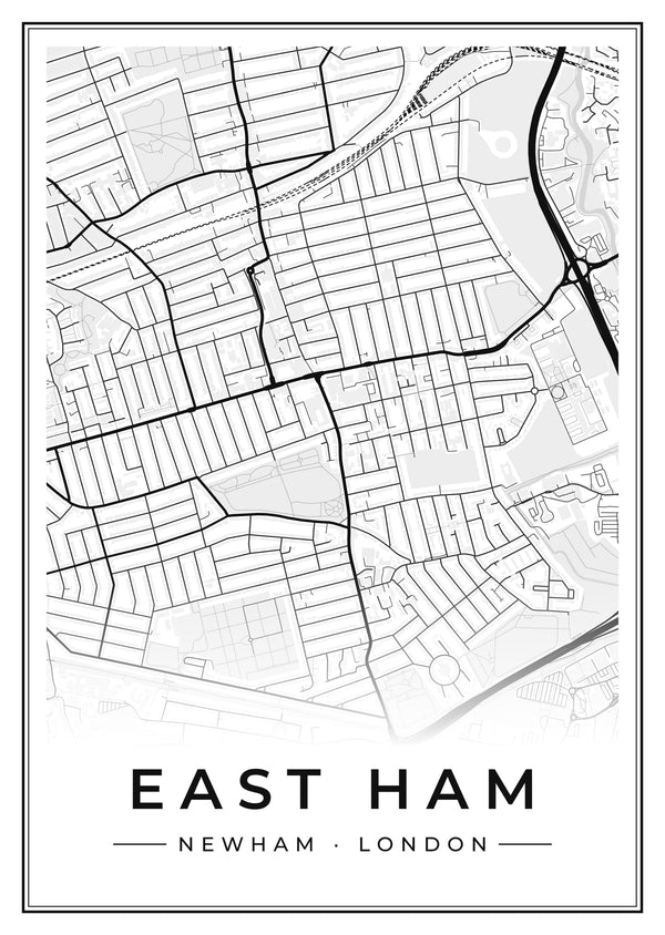 East Ham Street Map Poster