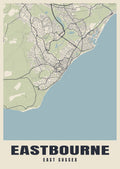 Street map poster of Eastbourne, East Sussex