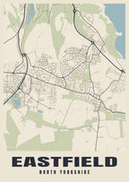 Street map poster of Eastfield, North Yorkshire