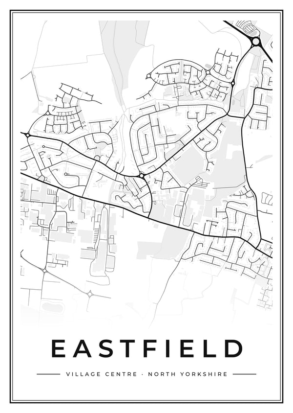 Eastfield Village Centre Street Map Poster