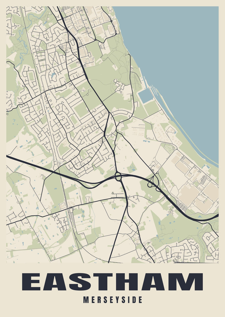 Eastham Street Map Poster