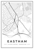 Street map poster of Eastham village centre, Merseyside