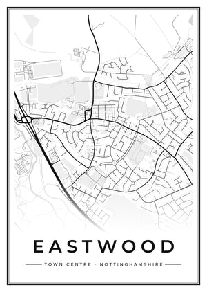 Eastwood Town Centre Street Map Poster