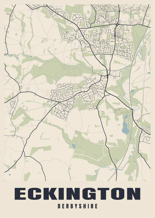 Eckington Street Map Poster