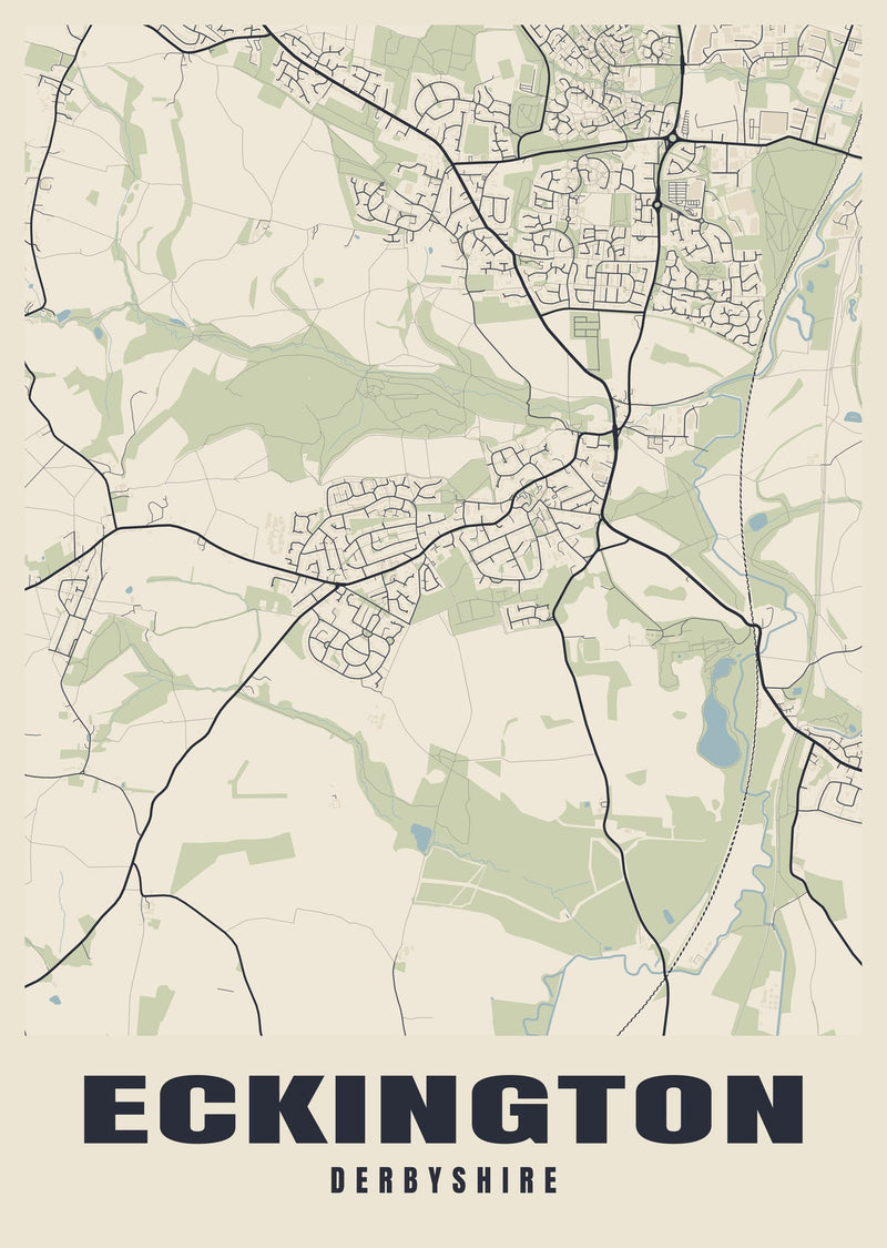 Eckington Street Map Poster