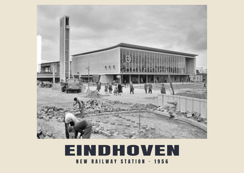 New Railway Station, Eindhoven — 1956 · Historic photograph print