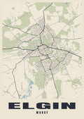 Street map poster of Elgin, Moray