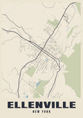 Street map poster of Ellenville, New York