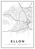Street map poster of Ellon town centre, Aberdeenshire