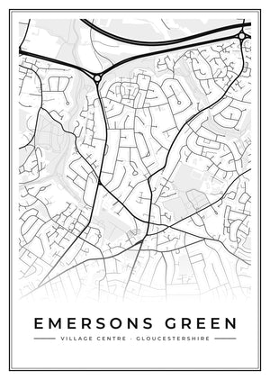Emersons Green Village Centre Street Map Poster