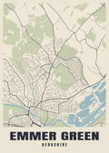 Street map poster of Emmer Green, Berkshire