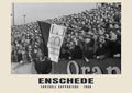 Football supporters, Enschede — Historic photograph print, 1960