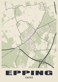Street map poster of Epping, Essex