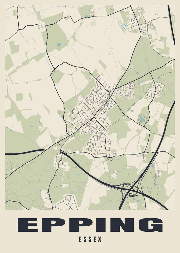 Epping Street Map Poster