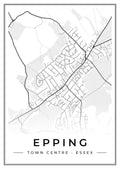 Street map poster of Epping town centre, Essex