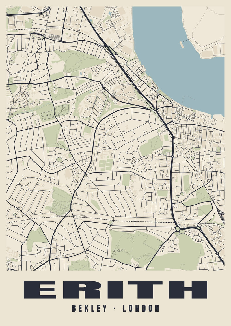 Erith Heritage Street Map Poster