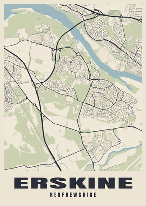 Erskine Street Map Poster