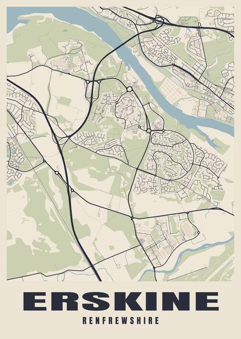 Erskine Street Map Poster
