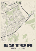 Street map poster of Eston, North Yorkshire