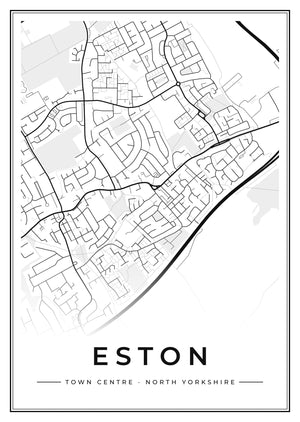 Eston Town Centre Street Map Poster