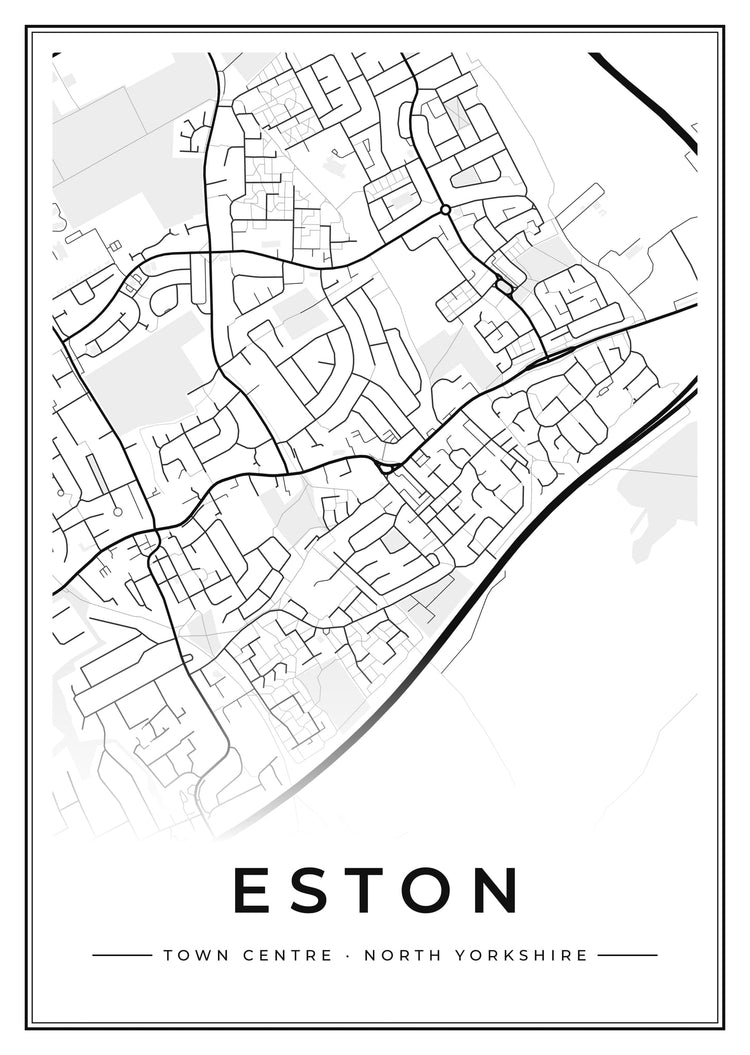 Eston Town Centre Street Map Poster