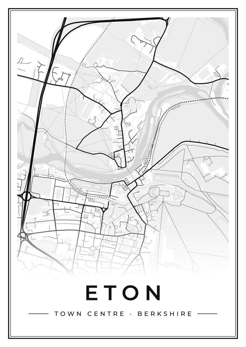 Eton Town Centre Street Map Poster