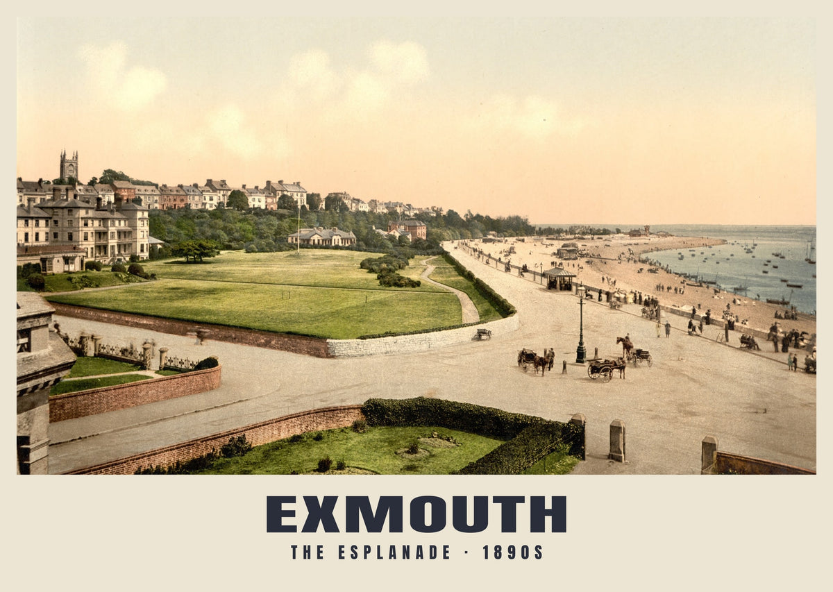 The Esplanade, Exmouth, 1890s heritage photograph