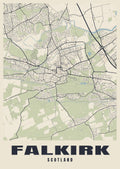 Street map poster of Falkirk