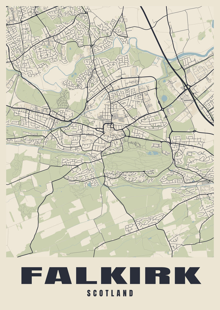 Falkirk Street Map Poster