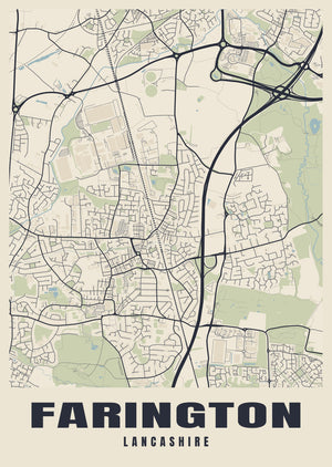 Farington Street Map Poster