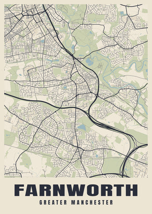 Farnworth Street Map Poster