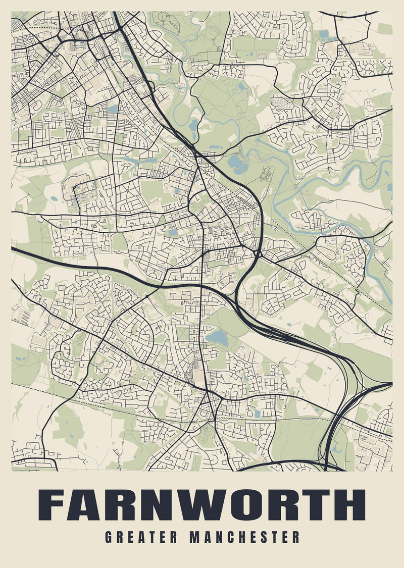 Farnworth Street Map Poster