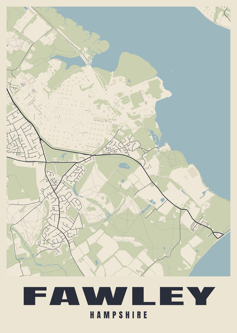 Fawley Street Map Poster