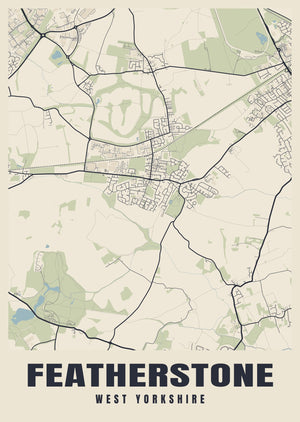 Featherstone Street Map Poster