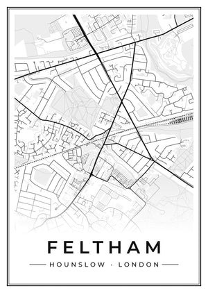 Feltham Street Map Poster