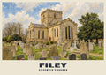 St Oswald’s Church, Filey poster, Oil Painting style